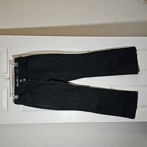 Eddie Bauer Curvy Fit Trouser Wide Leg Jeans Black Stretch Size 10